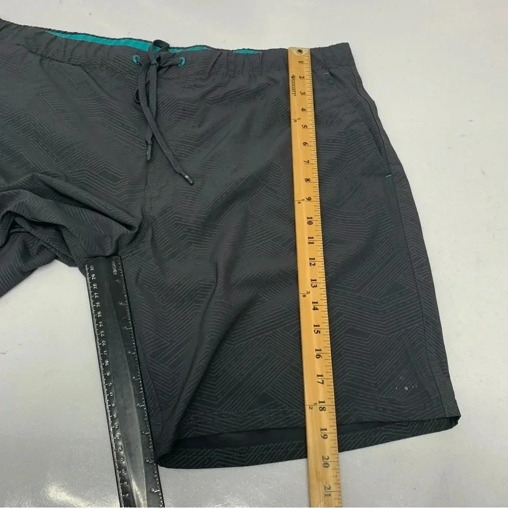 Zepoxpo Mens Swim Trunks‎ Board Shorts  Size XXL 2XL Gray Brief Pockets Stretch